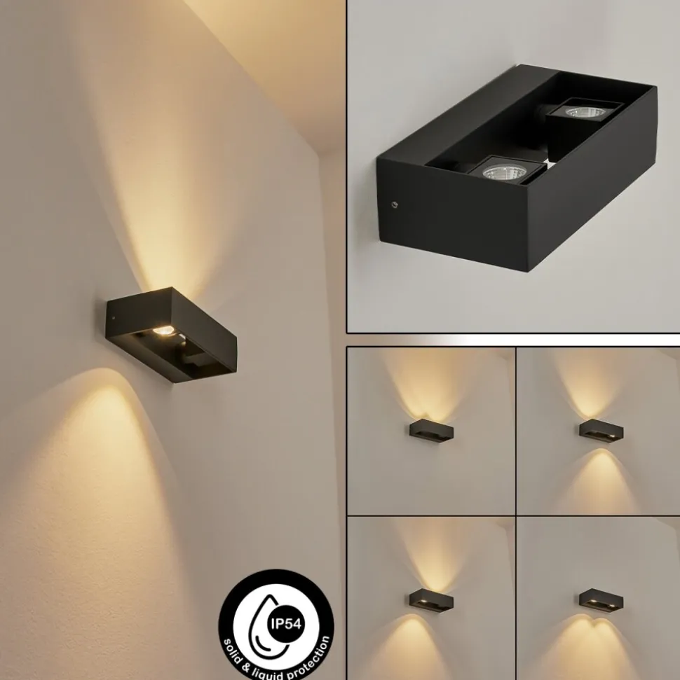 Applique Murale D'Exterieurfletcher Led Anthracite, 2 Lumieres