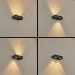 Applique Murale D'Exterieurfletcher Led Anthracite, 2 Lumieres