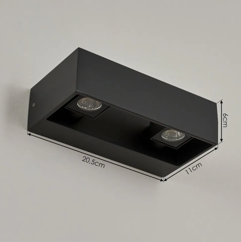 Applique Murale D'Exterieurfletcher Led Anthracite, 2 Lumieres