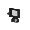 Applique Murale D'Exterieur Eglo Faedo Led Noir, 1 Lumiere, Detecteur De Mouvement