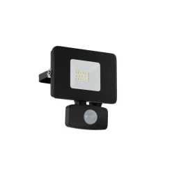 Applique Murale D'Exterieur Eglo Faedo Led Noir, 1 Lumiere, Detecteur De Mouvement