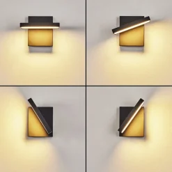 Applique Murale D'Exterieur Lyckan Led Noir, 1 Lumiere