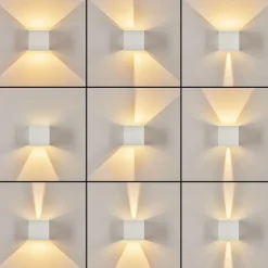 Applique Murale D'Exterieurtamarin Led Blanc, 2 Lumieres