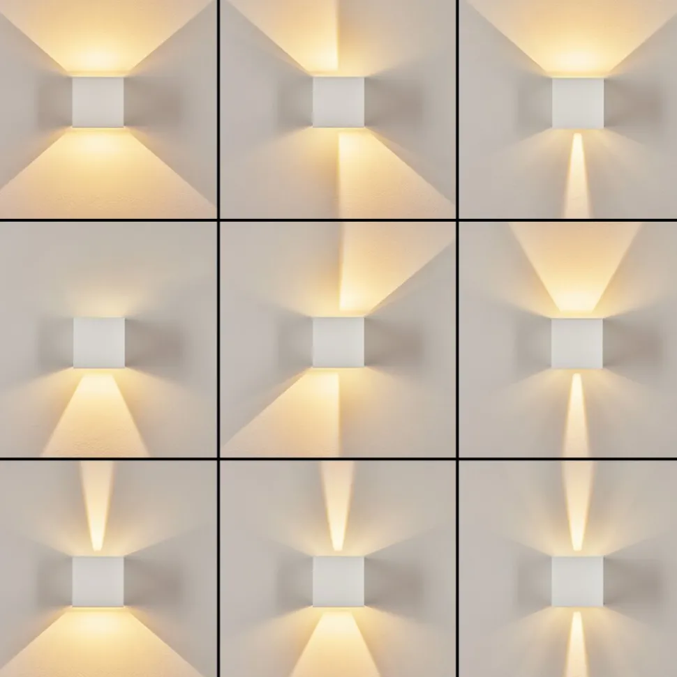 Applique Murale D'Exterieurtamarin Led Blanc, 2 Lumieres