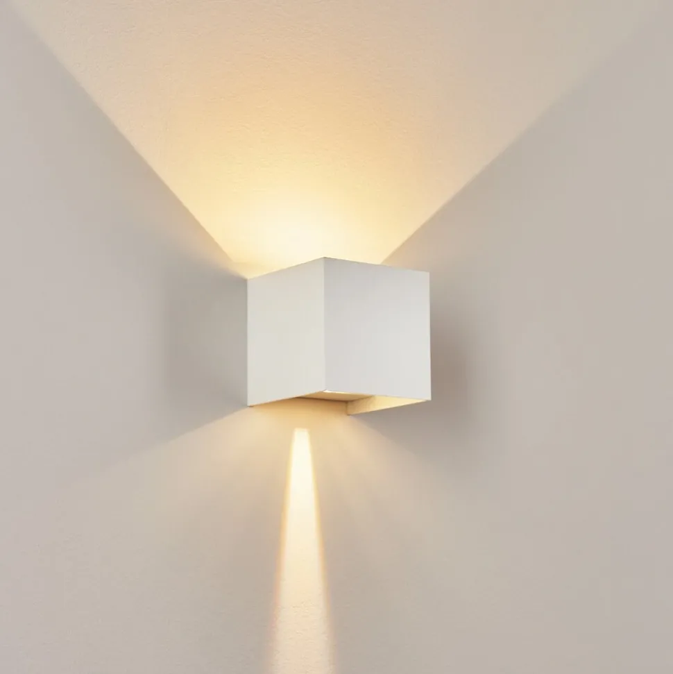 Applique Murale D'Exterieurtamarin Led Blanc, 2 Lumieres