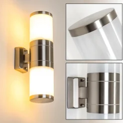 Applique Murale D'Exterieur Tolsona Acier Inoxydable, 2 Lumieres