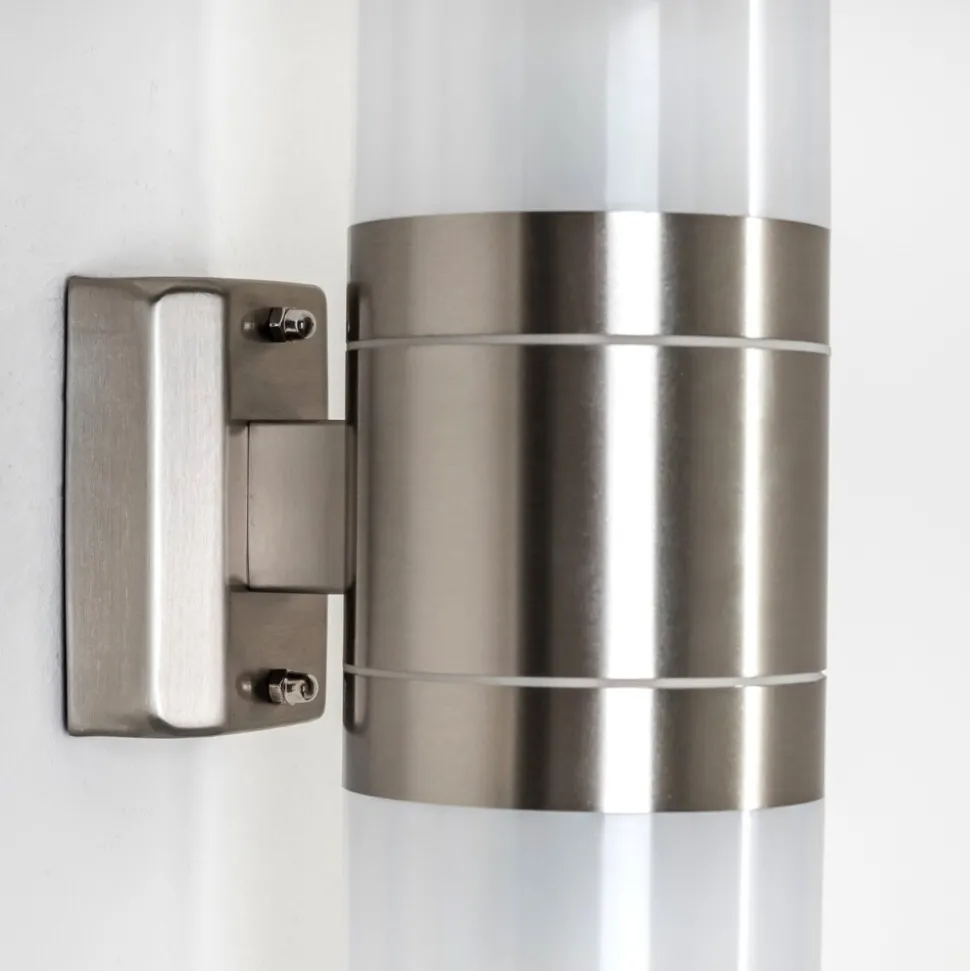 Applique Murale D'Exterieur Tolsona Acier Inoxydable, 2 Lumieres