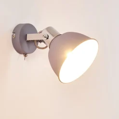Applique Murale Dompierre Gris, Blanc, 1 Lumiere