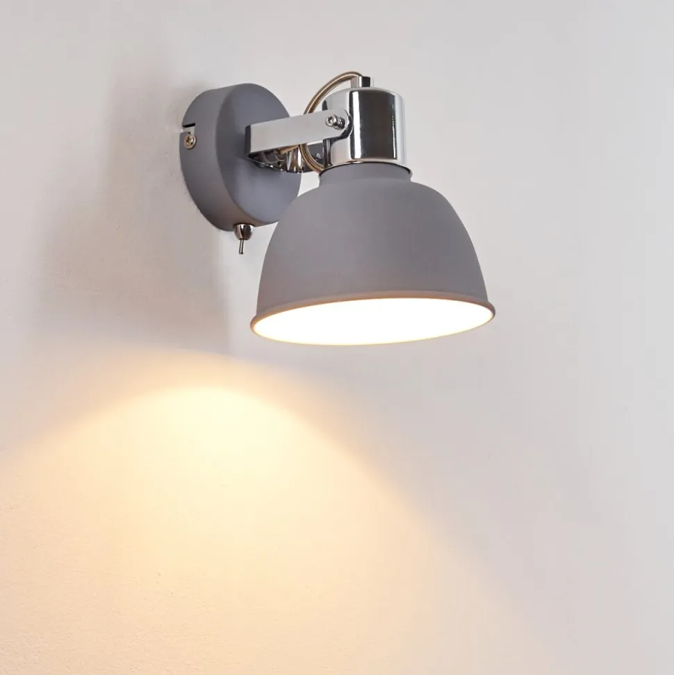 Applique Murale Dompierre Gris, Blanc, 1 Lumiere