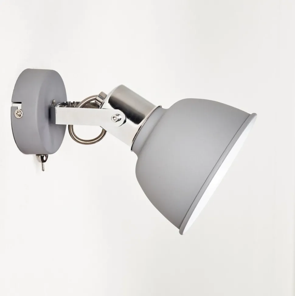 Applique Murale Dompierre Gris, Blanc, 1 Lumiere