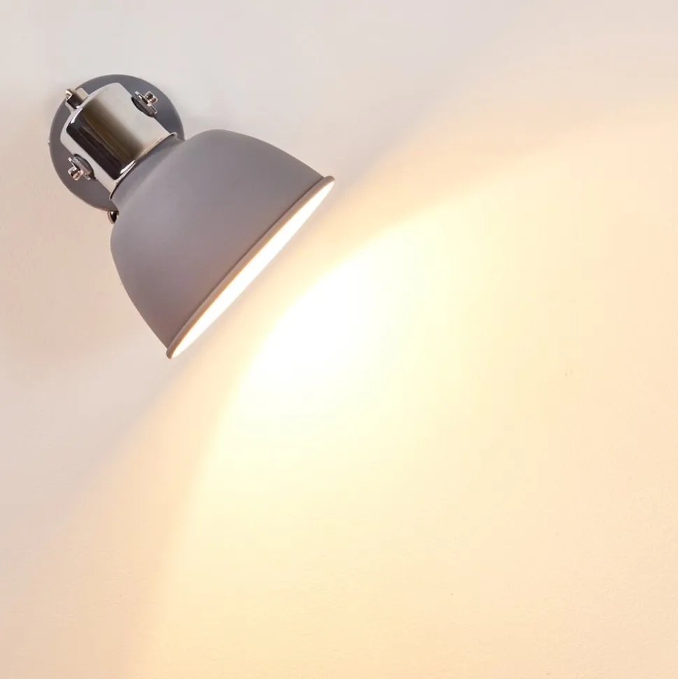 Applique Murale Dompierre Gris, Blanc, 1 Lumiere