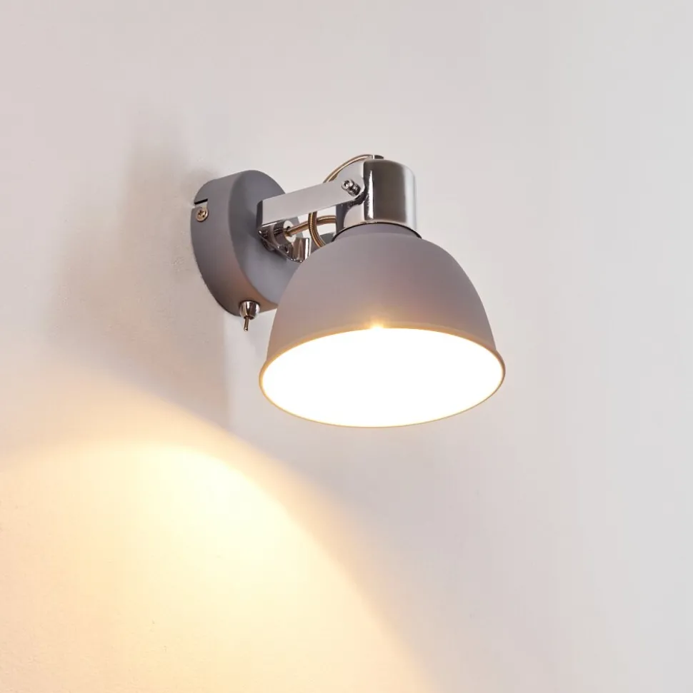 Applique Murale Dompierre Gris, Blanc, 1 Lumiere