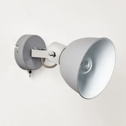 Applique Murale Dompierre Gris, Blanc, 1 Lumiere