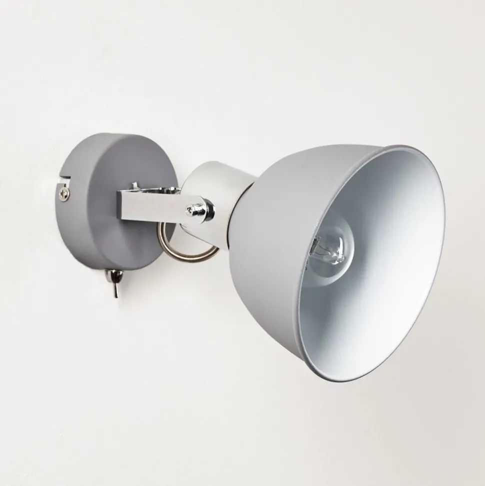 Applique Murale Dompierre Gris, Blanc, 1 Lumiere
