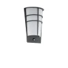 Applique Murale Eglo Breganzo 1 Led Anthracite, 2 Lumieres, Detecteur De Mouvement