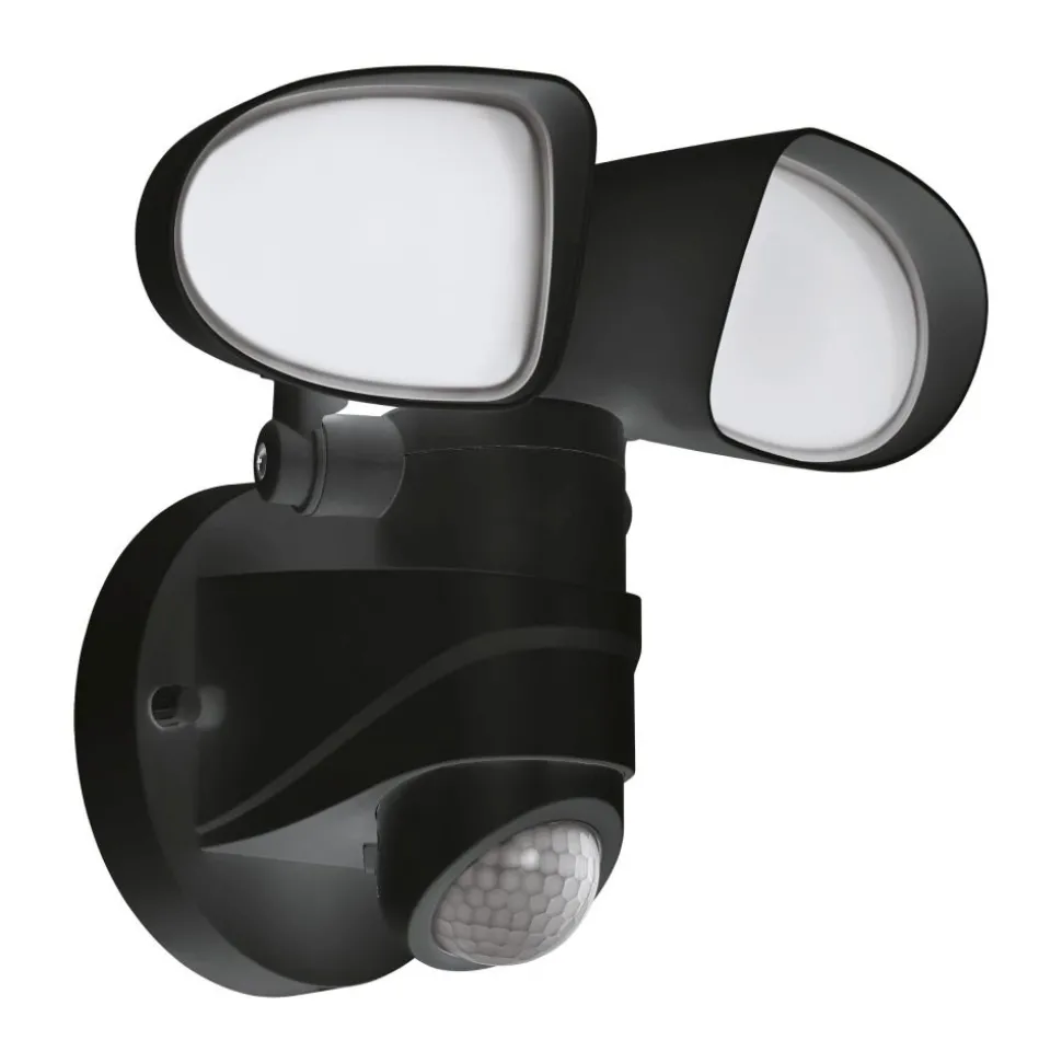 Applique Murale Eglo Pagino Led Noir, 1 Lumiere, Detecteur De Mouvement