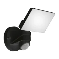 Applique Murale Eglo Pagino Led Noir, 1 Lumiere, Detecteur De Mouvement
