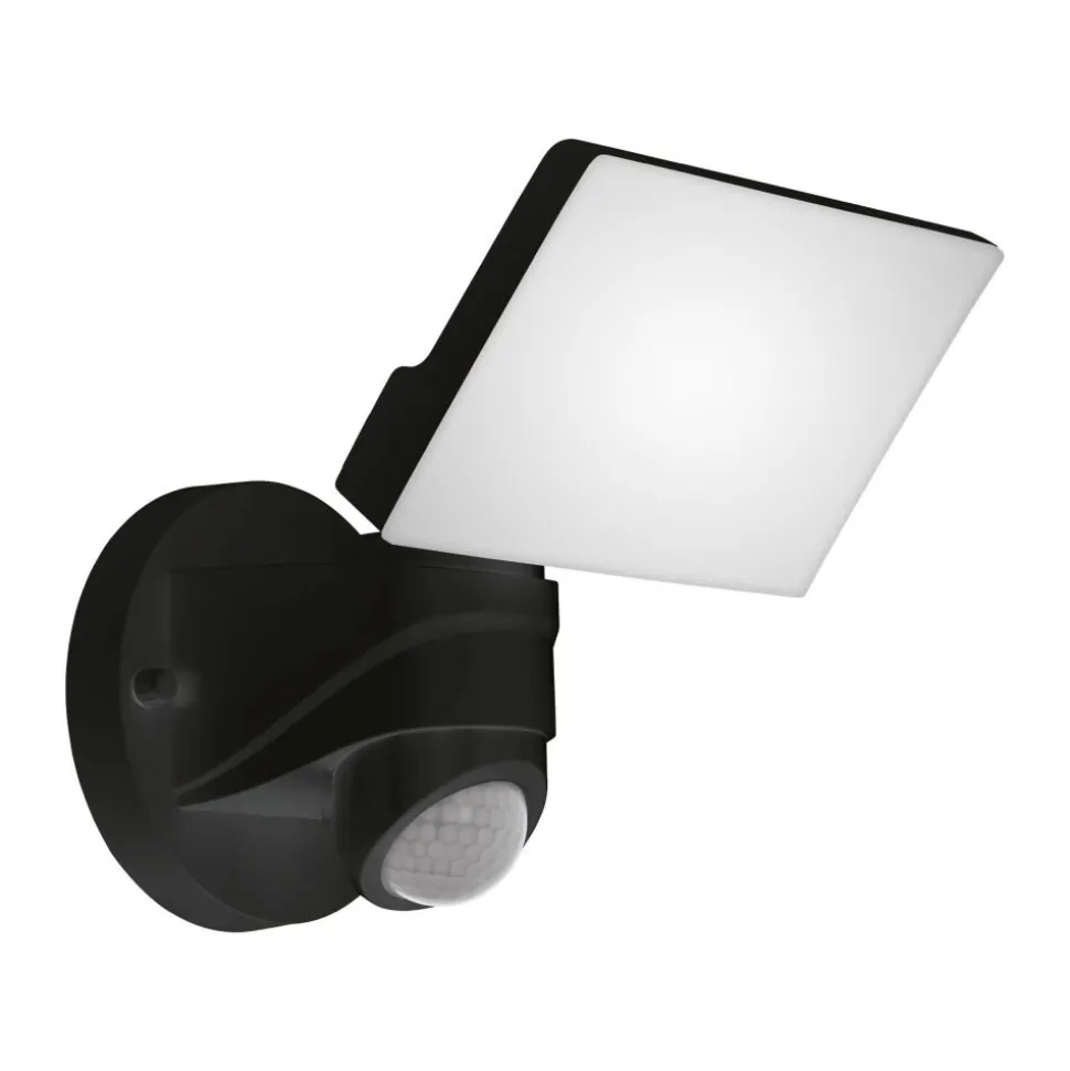Applique Murale Eglo Pagino Led Noir, 1 Lumiere, Detecteur De Mouvement
