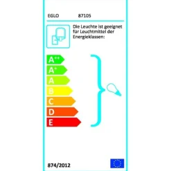 Applique Murale Eglo Sidney Acier Inoxydable, Detecteur De Mouvement