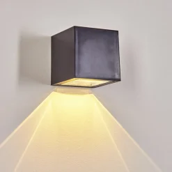 Applique Murale Exterieure Solaire Lapeer Led Noir, 1 Lumiere