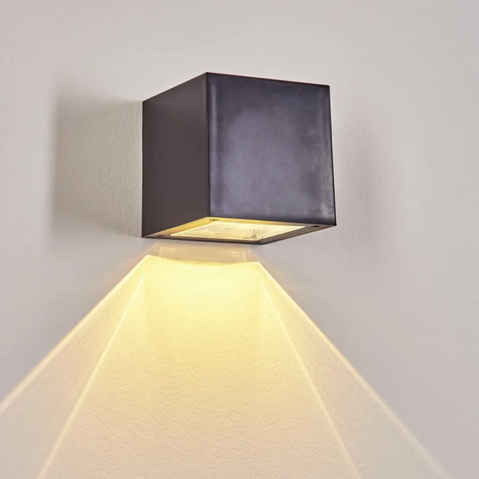 Applique Murale Exterieure Solaire Lapeer Led Noir, 1 Lumiere