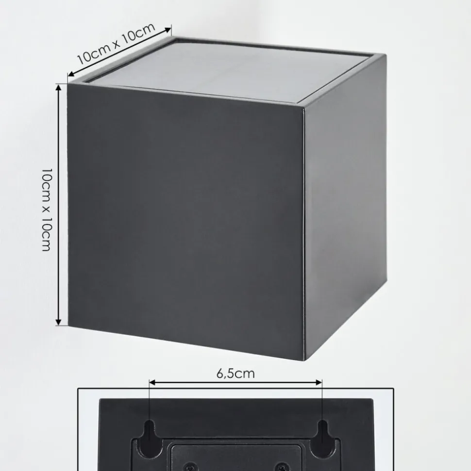 Applique Murale Exterieure Solaire Lapeer Led Noir, 1 Lumiere