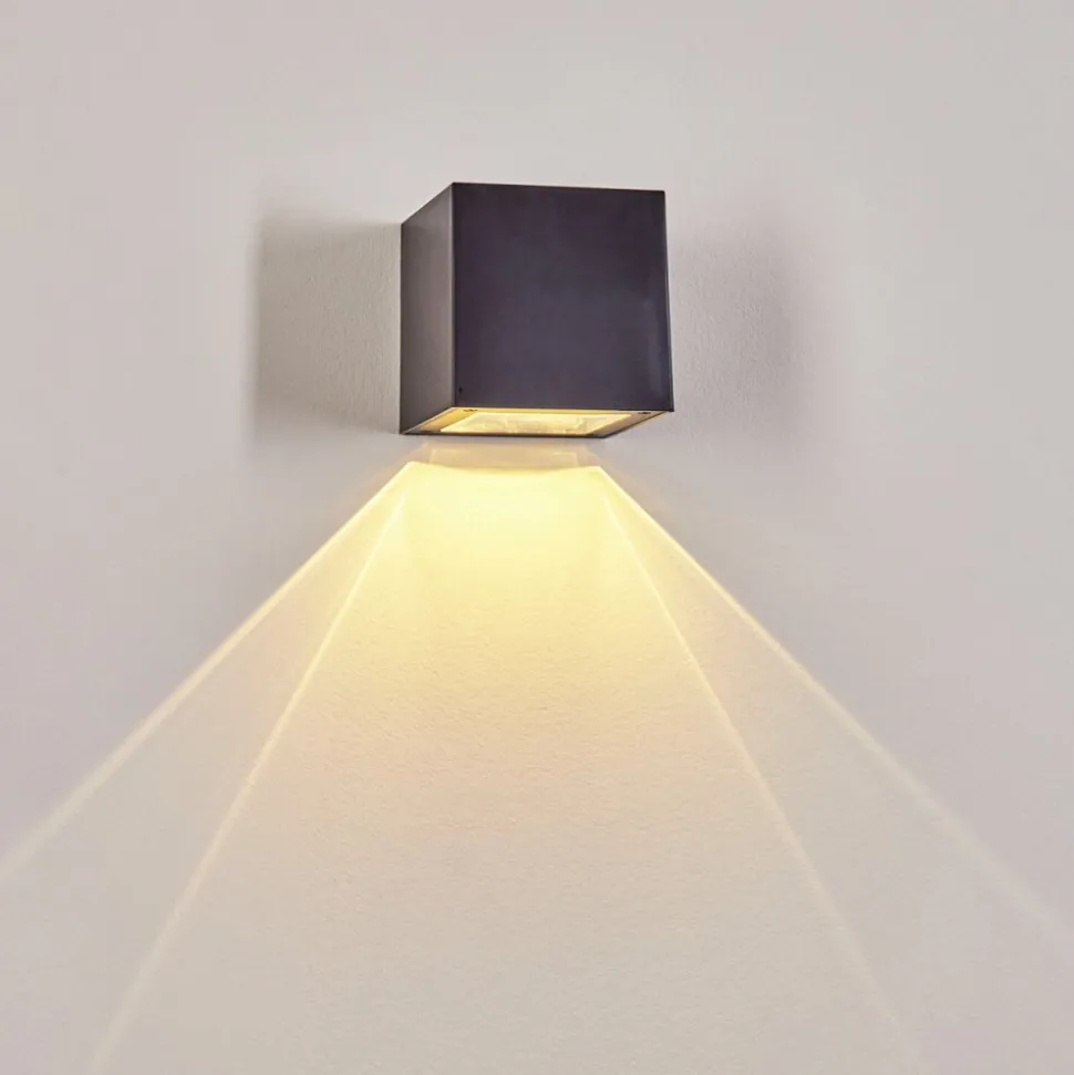 Applique Murale Exterieure Solaire Lapeer Led Noir, 1 Lumiere
