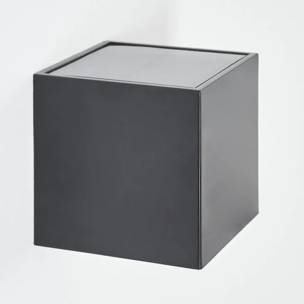 Applique Murale Exterieure Solaire Lapeer Led Noir, 1 Lumiere