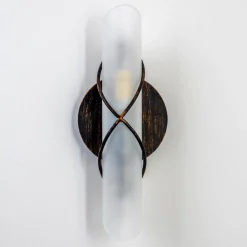 Applique Murale Globo Rania Acier Inoxydable, Noir, Blanc, 1 Lumiere