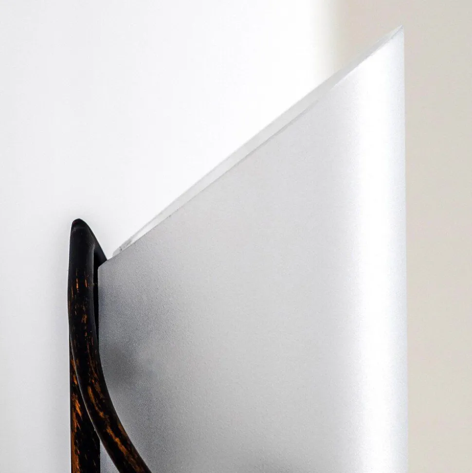 Applique Murale Globo Rania Acier Inoxydable, Noir, Blanc, 1 Lumiere