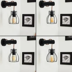 Applique Murale Gondo Noir, 1 Lumiere