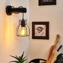 Applique Murale Gondo Noir, 1 Lumiere