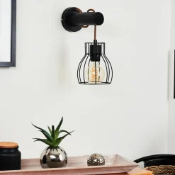 Applique Murale Gondo Noir, 1 Lumiere