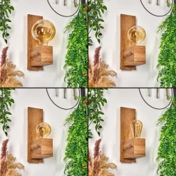 Applique Murale Heimola Brun, Couleur Bois, 1 Lumiere