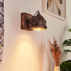 Applique Murale Herford Brun, Bois Fonce, 1 Lumiere