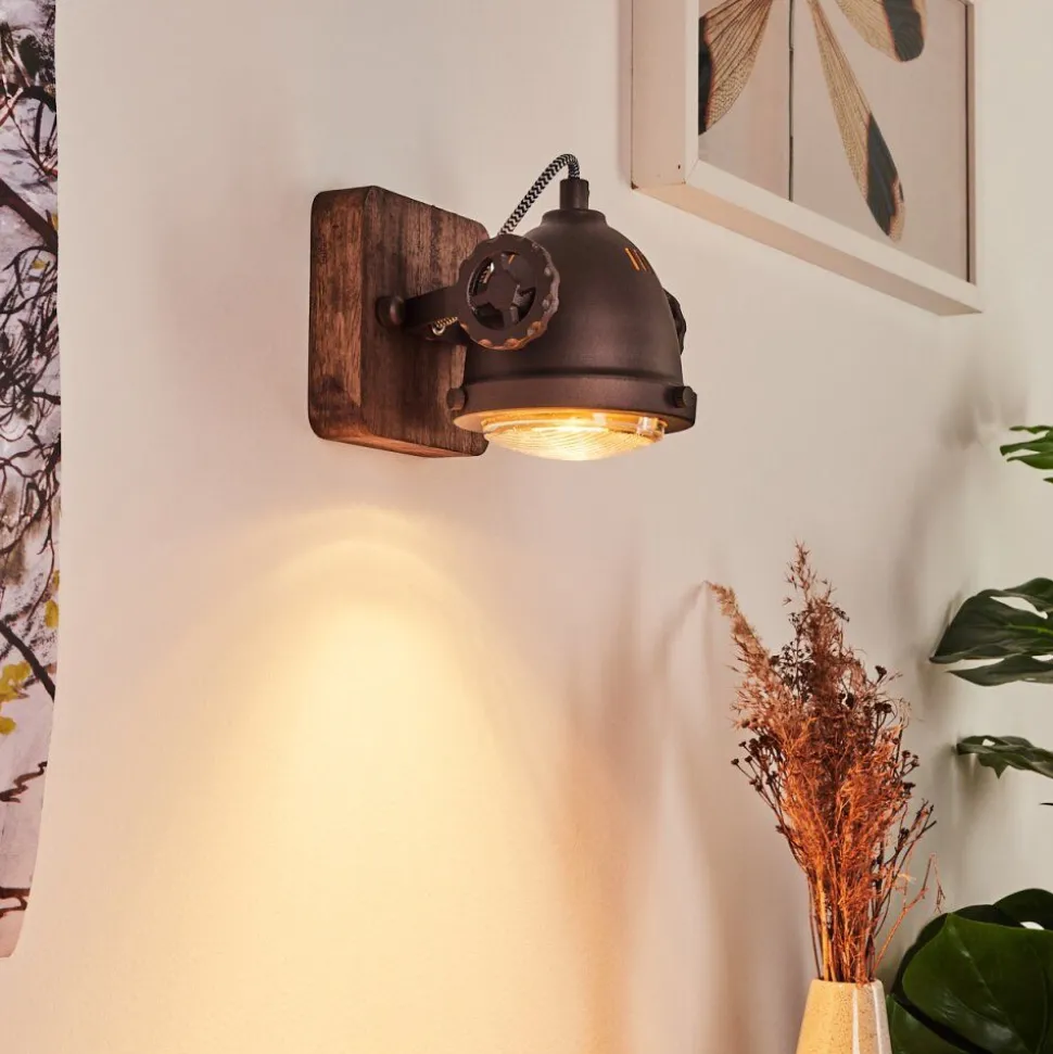 Applique Murale Herford Brun, Bois Fonce, 1 Lumiere