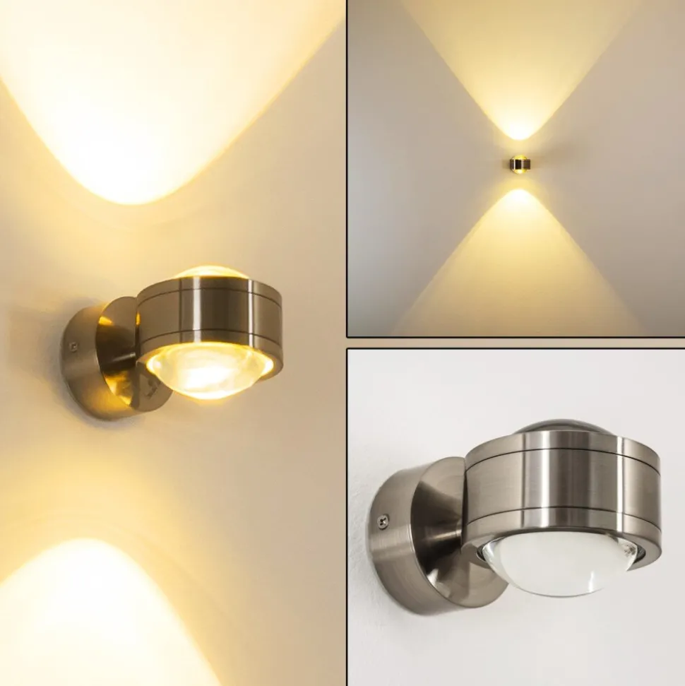 Applique Murale Indore Led Nickel Mat, 2 Lumieres
