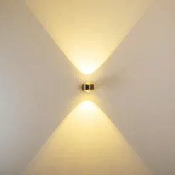 Applique Murale Indore Led Nickel Mat, 2 Lumieres