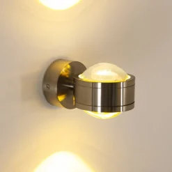 Applique Murale Indore Led Nickel Mat, 2 Lumieres