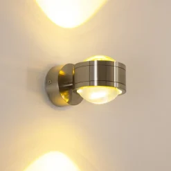Applique Murale Indore Led Nickel Mat, 2 Lumieres
