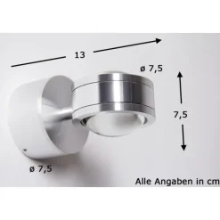 Applique Murale Indore Led Aluminium, 2 Lumieres