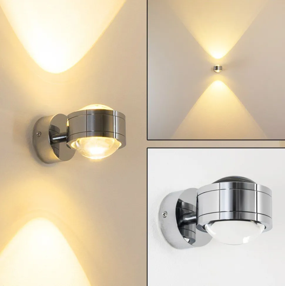 Applique Murale Indore Led Chrome, 2 Lumieres