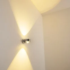 Applique Murale Indore Led Chrome, 2 Lumieres