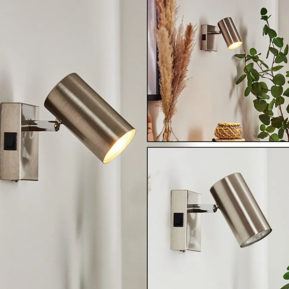 Applique Murale Javel Chrome, Nickel Mat, 1 Lumiere