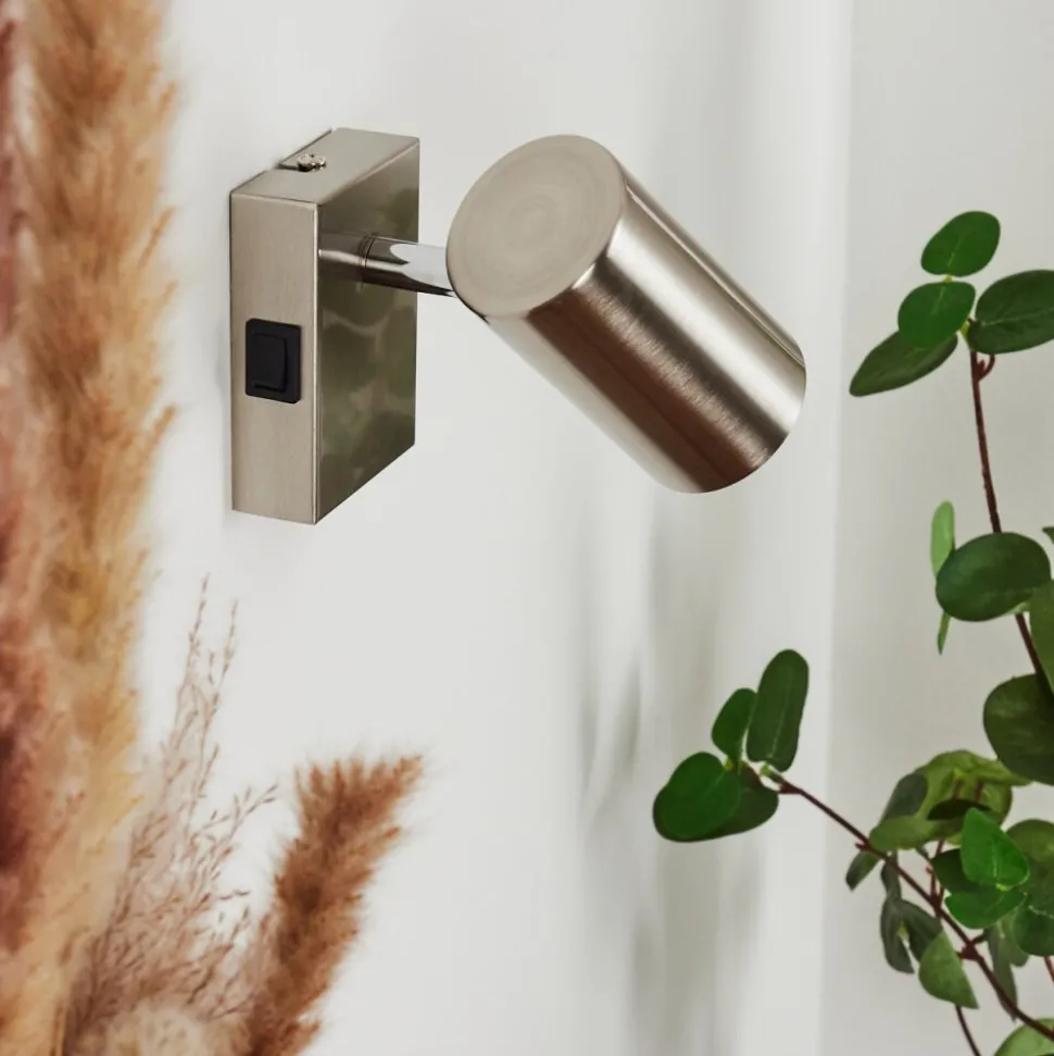 Applique Murale Javel Chrome, Nickel Mat, 1 Lumiere