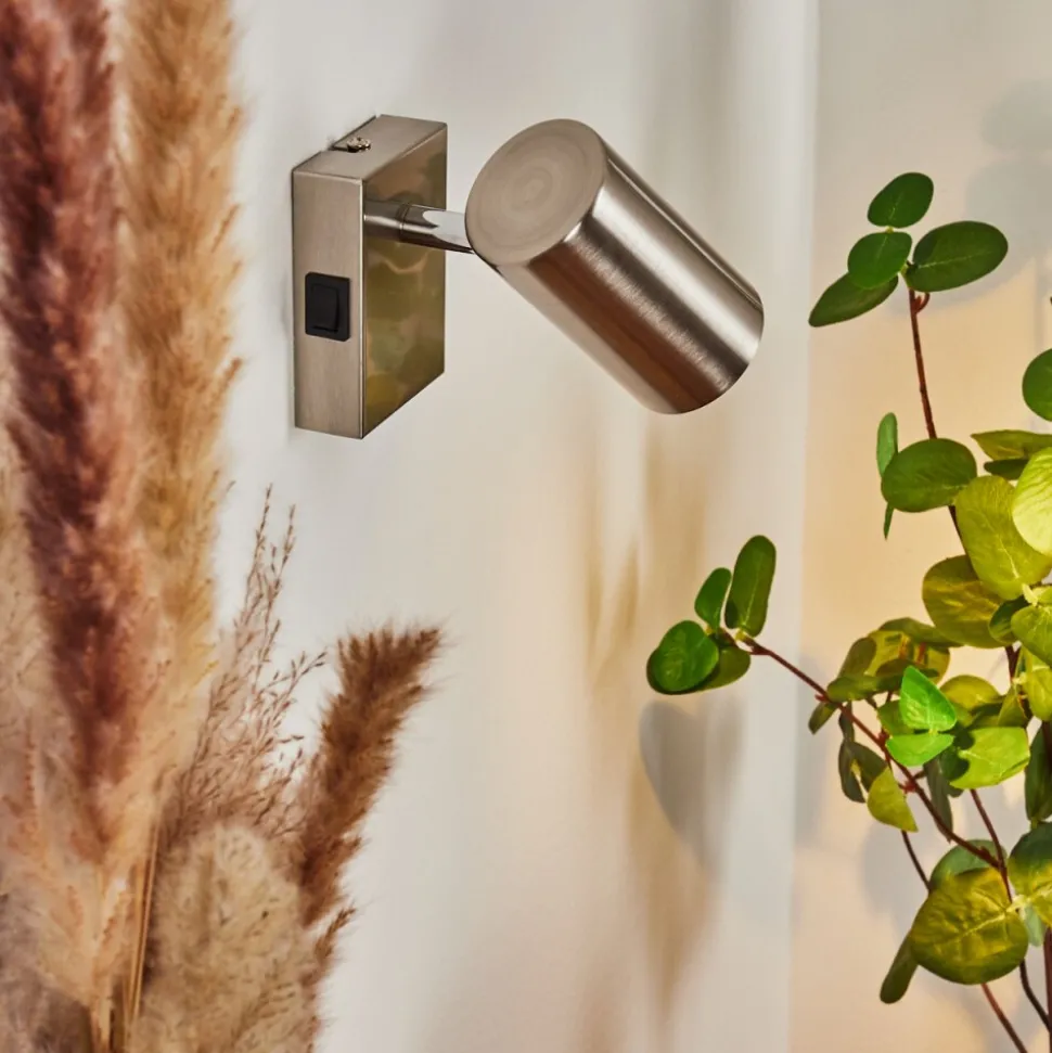 Applique Murale Javel Chrome, Nickel Mat, 1 Lumiere