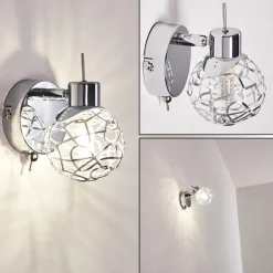 Applique Murale Kalipuro Chrome, 1 Lumiere