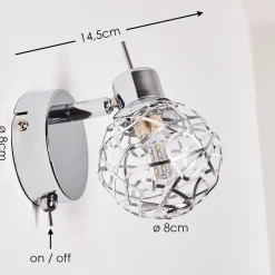 Applique Murale Kalipuro Chrome, 1 Lumiere