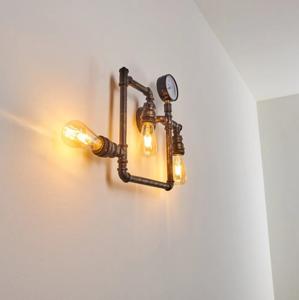 Applique Murale Kolyma Noir Dore, 3 Lumieres