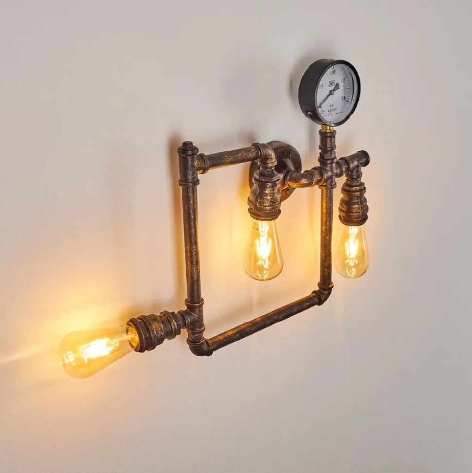 Applique Murale Kolyma Noir Dore, 3 Lumieres
